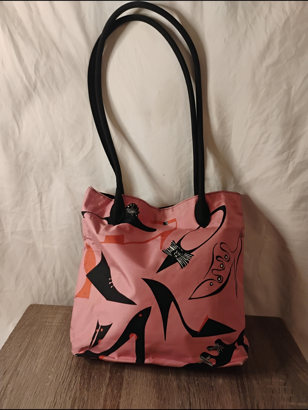 Zazou Sac Nylon Shoe Theme Tote Purse